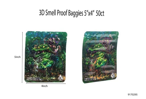 3D Smell-Proof Mylar Bags | 4x5 | 50ct