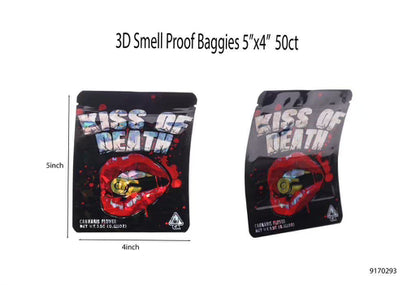 3D Smell-Proof Mylar Bags | 4x5 | 50ct