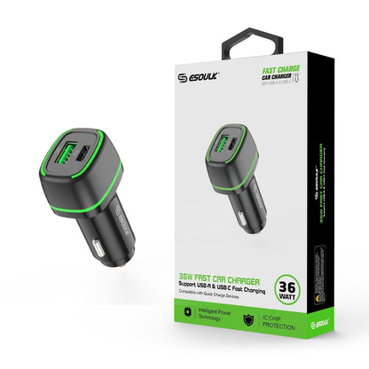 36W Fast Charging Car Charger | Type C & USB | 1ct |