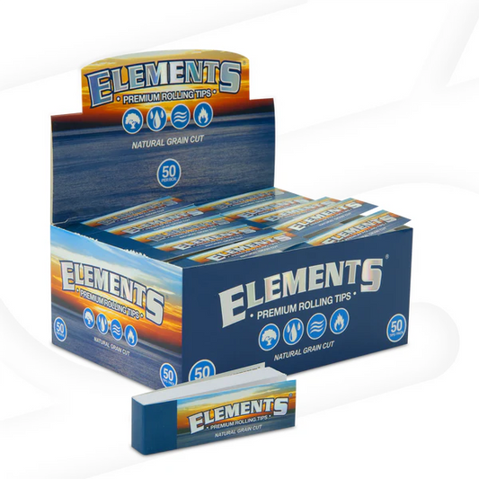 Elements Premium Rolling Tips | Natural Grain Cut | 50pk | 1ct