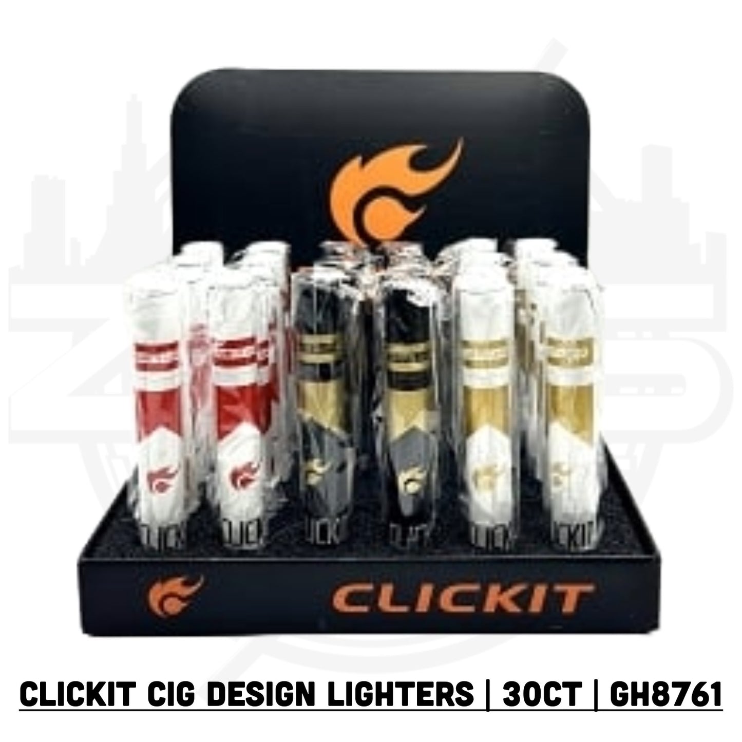 Clickit Cig Design Lighters | 30ct | GH8761