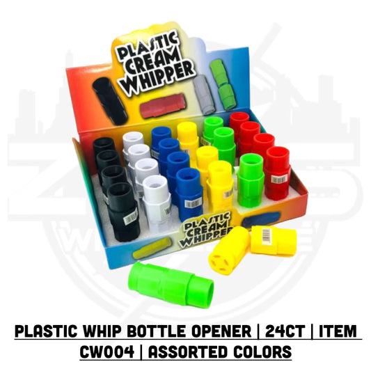 Plastic Whip Bottle Opener | 24ct | Item CW004 | Assorted Colors