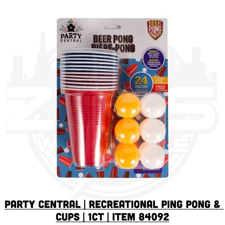 Party Central | Recreational Ping Pong & Cups | 1ct | Item 84092