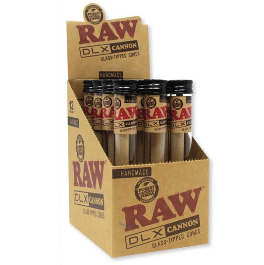 RAW Glass-Tipped Cones | DLX Cannon | 12ct