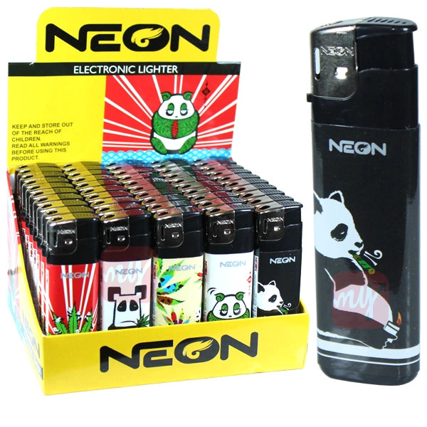 Neon Electronic Lighters | 50ct | Panda