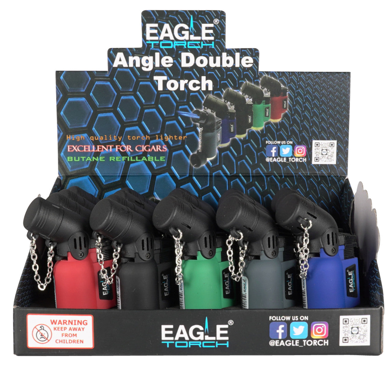 Eagle Torch - Angle Double Torch | 20ct | PT150AD