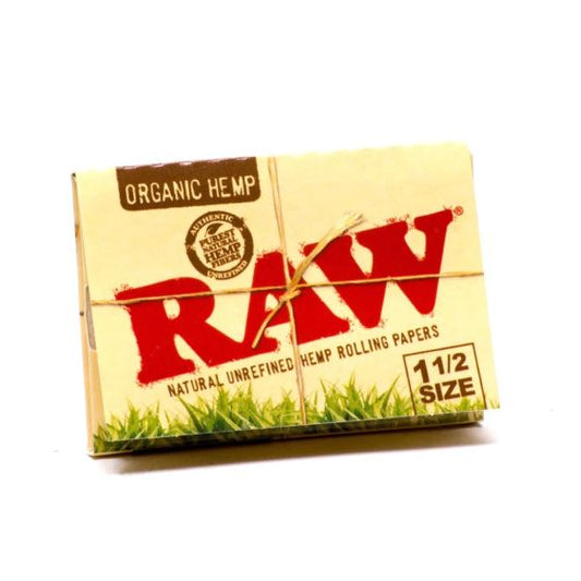 Raw Organic 1-1/2" Rolling Papers | 25 Booklets | 32 Leaves