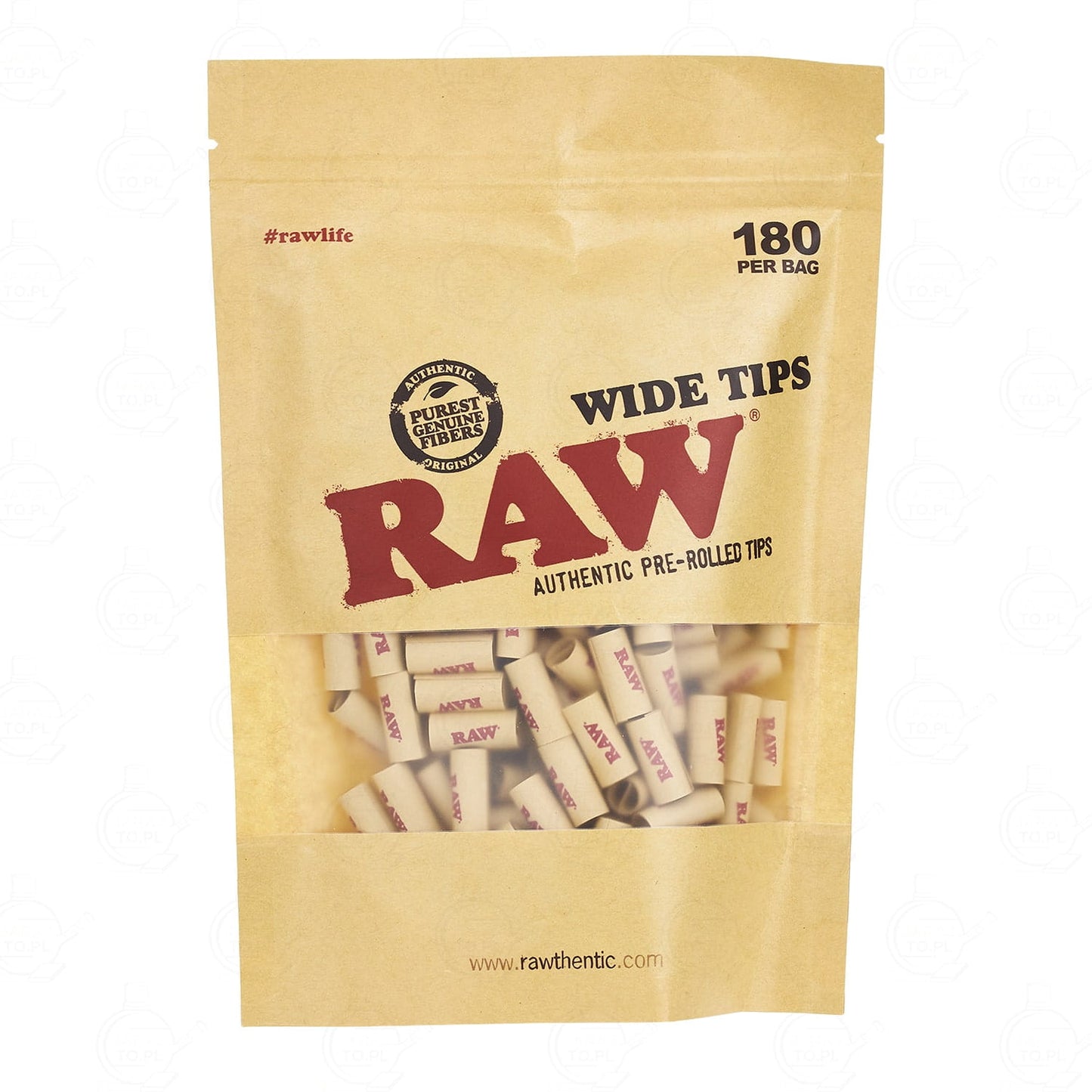 RAW Pre-Rolled Wide Tips | 180ct Bag