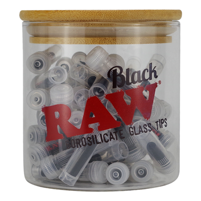 RAW Glass Tips | Black | 50ct