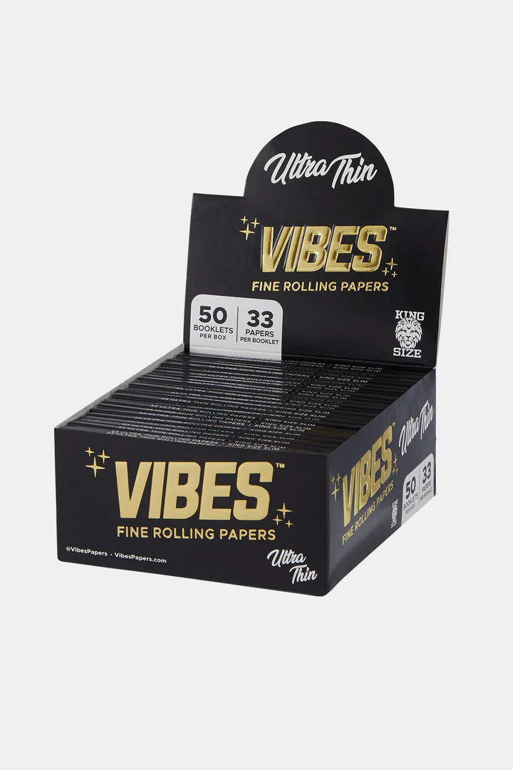 Vibes Fine Rolling Papers | King Size Slim | 50 Booklets |