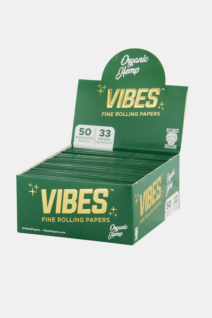 Vibes Fine Rolling Papers | King Size Slim | 50 Booklets |