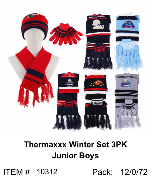 Thermaxxx Winter Set | Junior Boys | 3pk | 12ct | Item 10312