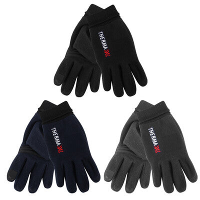 Thermaxxx Men's Fleece Leather Palm Gloves w/ Touch | 12ct | Item 11275