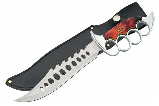 13.25" Flamed Skull w/ Sheath | Item 210996