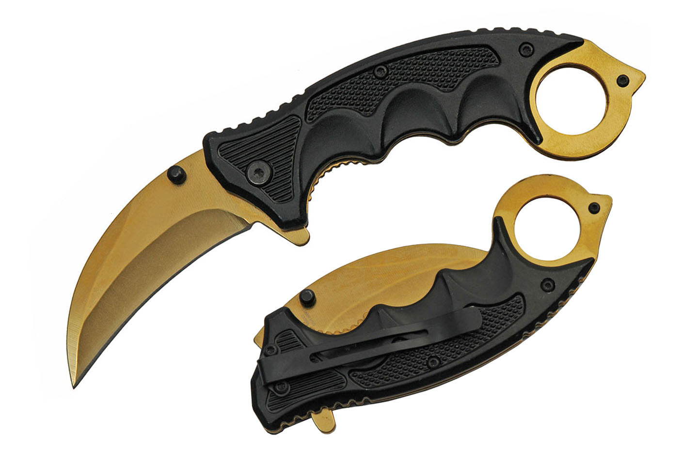 5.25" Gold Karambit Folding Knife | 300497-GD