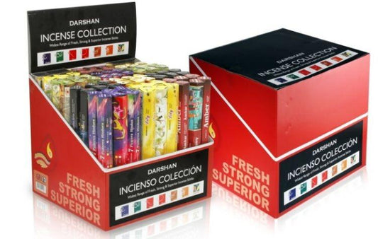 Darshan Incense Display | 12 Assorted Scents | 72ct