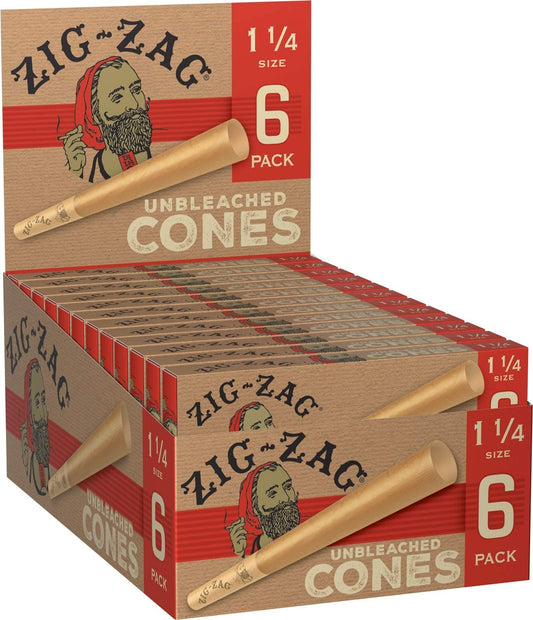 Zig Zag Cones | 1-1/4 Unbleached | 6 Cones