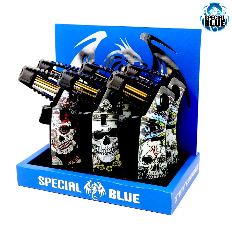 Special Blue Torch Lighters | Skull Avengers | 6ct