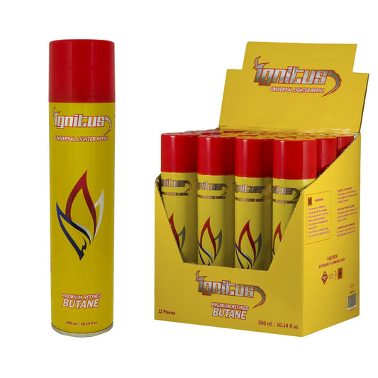 Ignitus Regular Yellow Butane | 300ml | 12ct