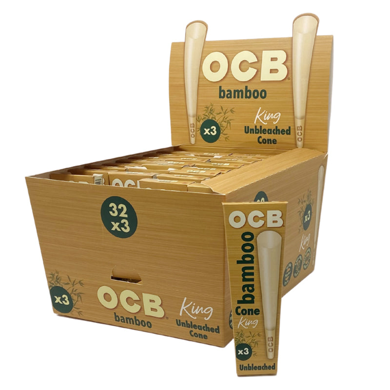 OCB Bamboo | King Size Cones | 3pk | 32ct