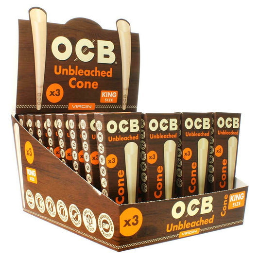 OCB Virgin Cones | King Size | 3pk | 32ct