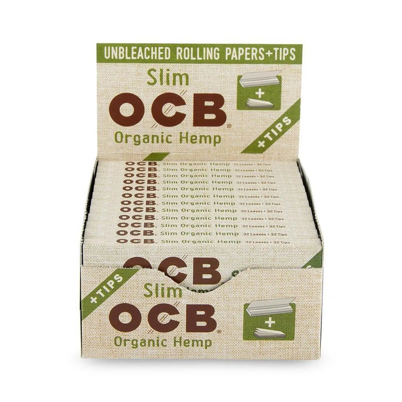 OCB Organic Hemp | Slim Rolling Papers + Tips | 24ct