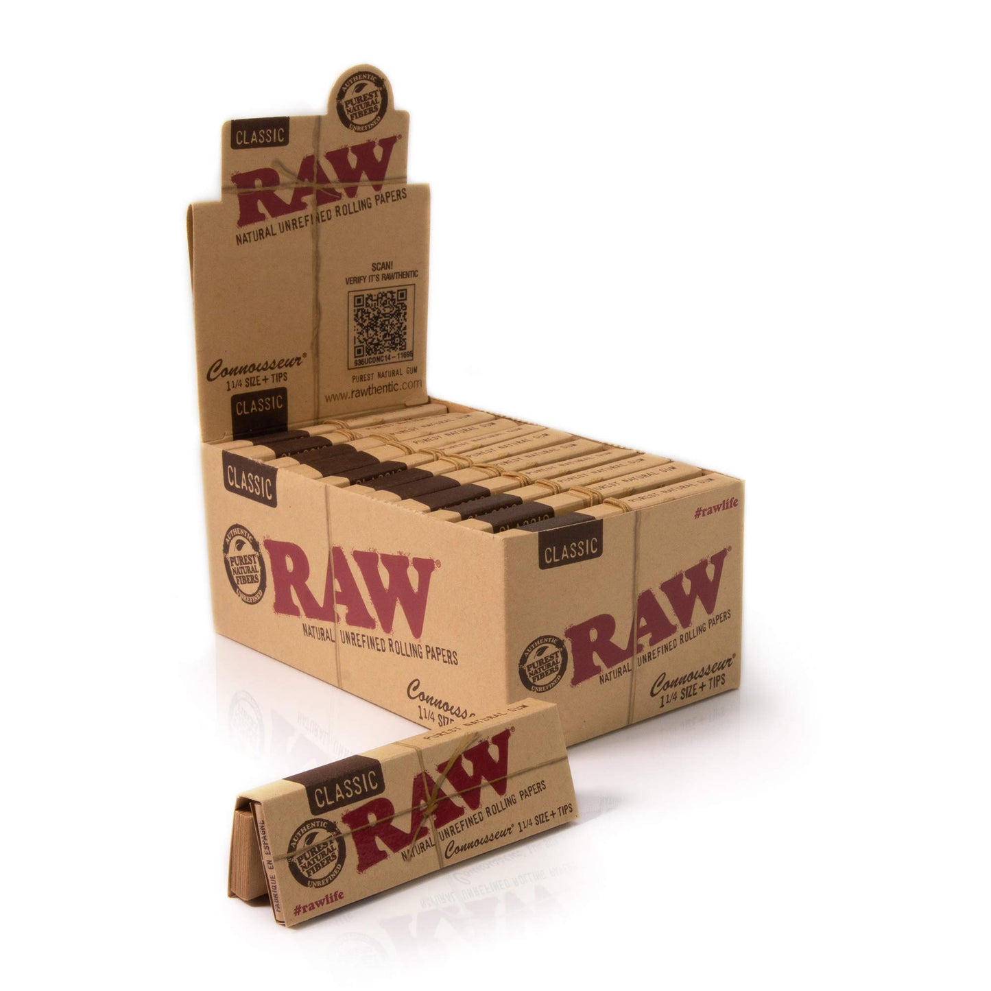 RAW Classic | Connoisseur | 1-1/4" w/ Tips | 24ct