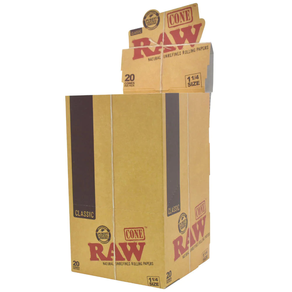 RAW Cones | Classic 1-1/4 | 84mm/24mm 20 Cones | 12ct