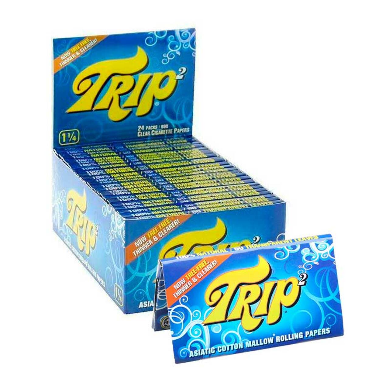 Trip 2 Clear Rolling Paper | 1-1/4" | 24 Booklets