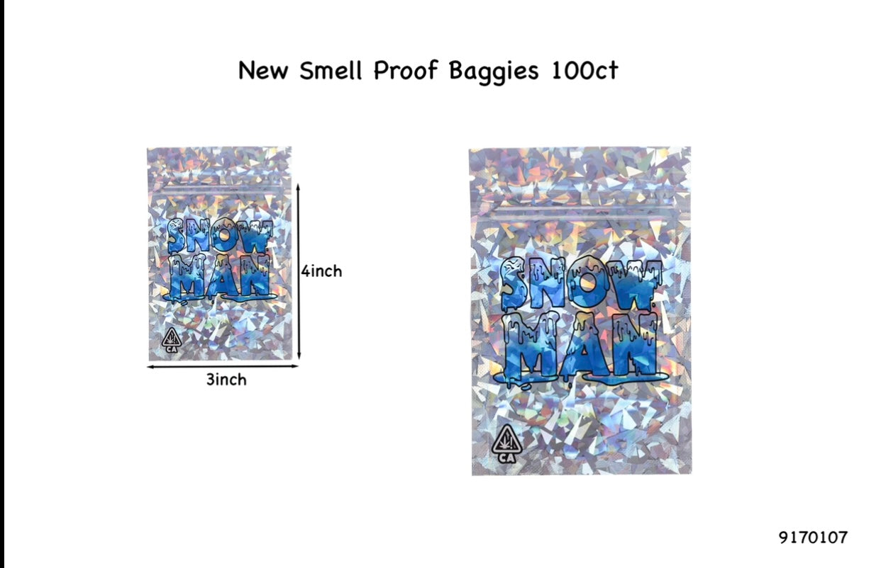 Smell-Proof Mylar Bags | 9170108 | 4x3 | 100ct