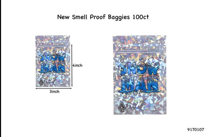 Smell-Proof Mylar Bags | 9170108 | 4x3 | 100ct