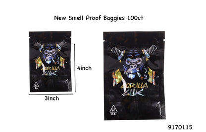 Smell-Proof Mylar Bags | 9170108 | 4x3 | 100ct