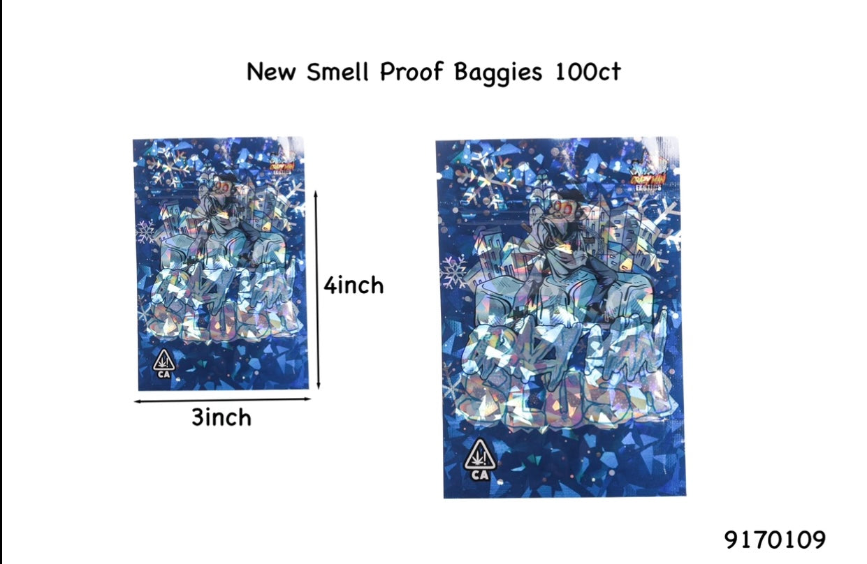 Smell-Proof Mylar Bags | 9170108 | 4x3 | 100ct