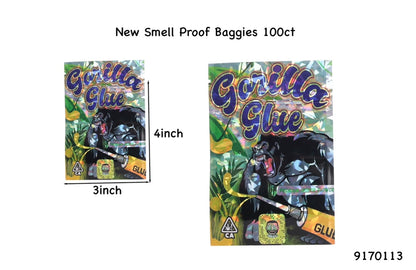 Smell-Proof Mylar Bags | 9170108 | 4x3 | 100ct