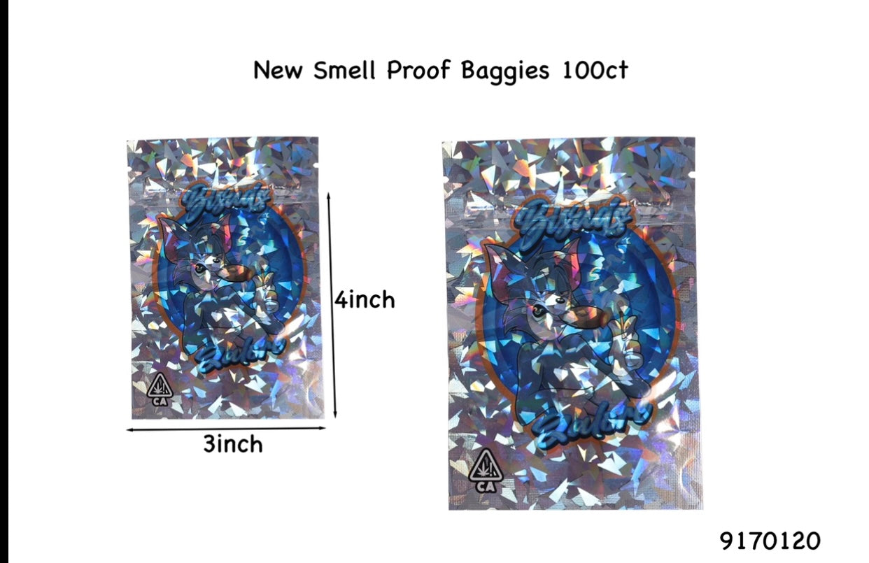 Smell-Proof Mylar Bags | 9170108 | 4x3 | 100ct