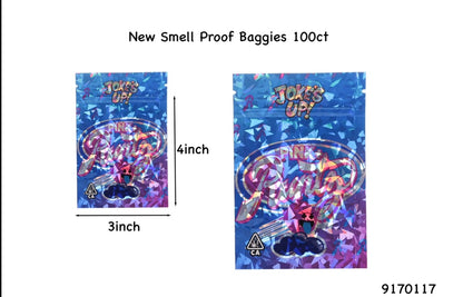 Smell-Proof Mylar Bags | 9170108 | 4x3 | 100ct